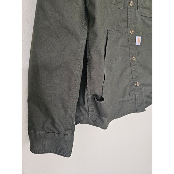 Carhartt Rugged Flex Shirt Jacket - Olive - Women's Small - Picture 4 of 7